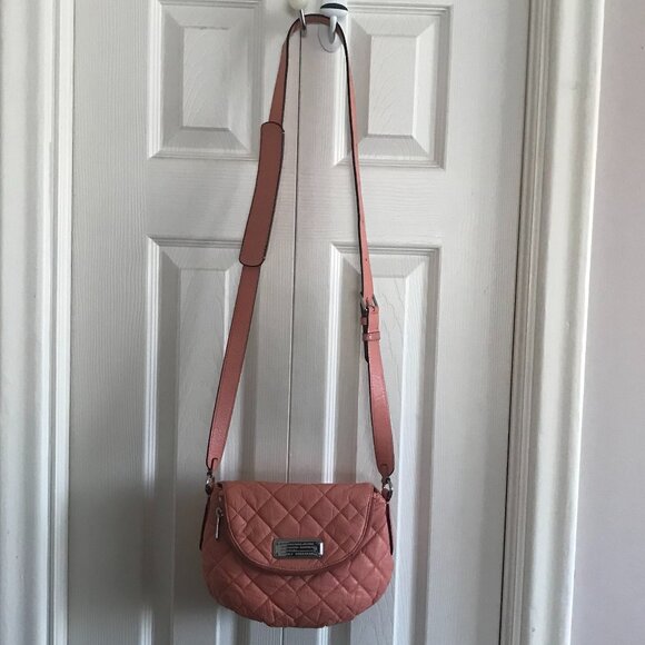 Marc by Marc Jacobs Natasha Quilted Pink/Peach Crossbody Bag - Picture 1 of 14